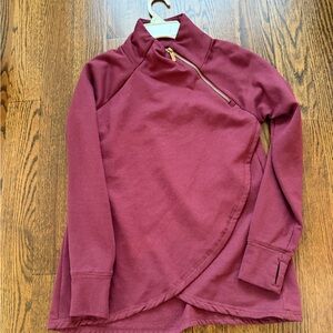 Jockey Maroon Zip-Up Nursing & Breastfeeding Jacket Hoodie
